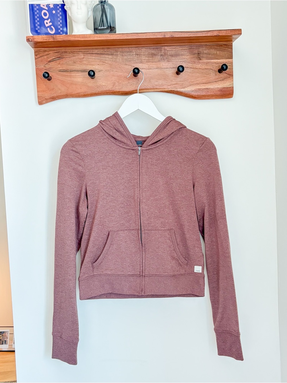 Vuori Halo Mini Full Zip Hoodie Sable sz SM - Picture 2 of 10